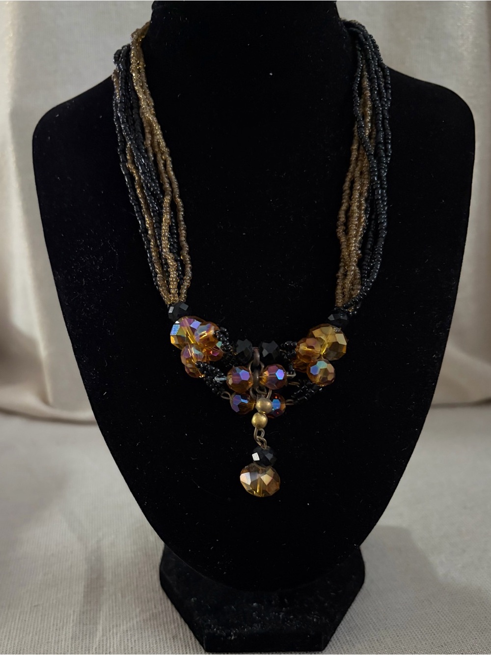 Multistrand Beaded Statement Necklace